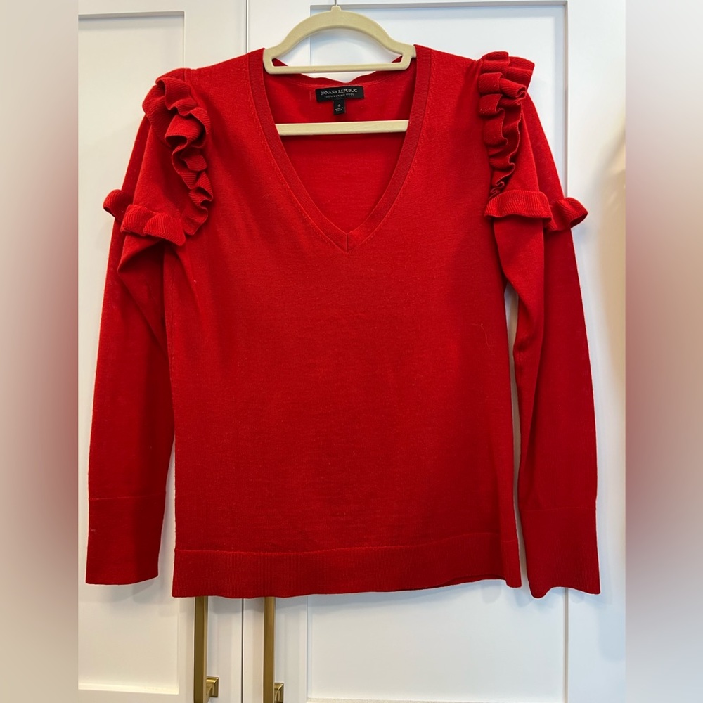 Banana Republic Red 100% Merino Wool Sweater / S